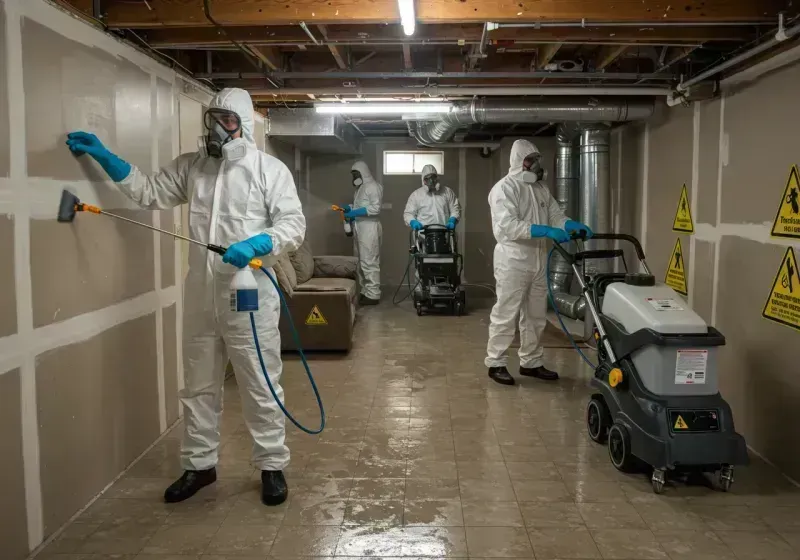 Basement Moisture Removal and Structural Drying process in Anderson, IN